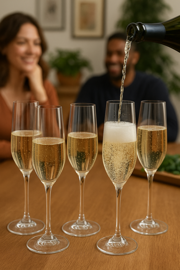 JOGO COM 6 TAÇAS DE CRISTAL PARA CHAMPANHE – 220ML - Image 2