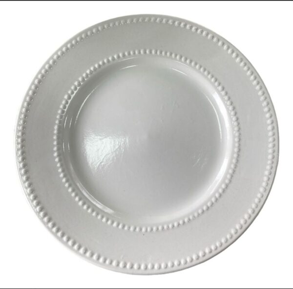 Prato Raso de Porcelana New Bone Pearl Branco – 27cm