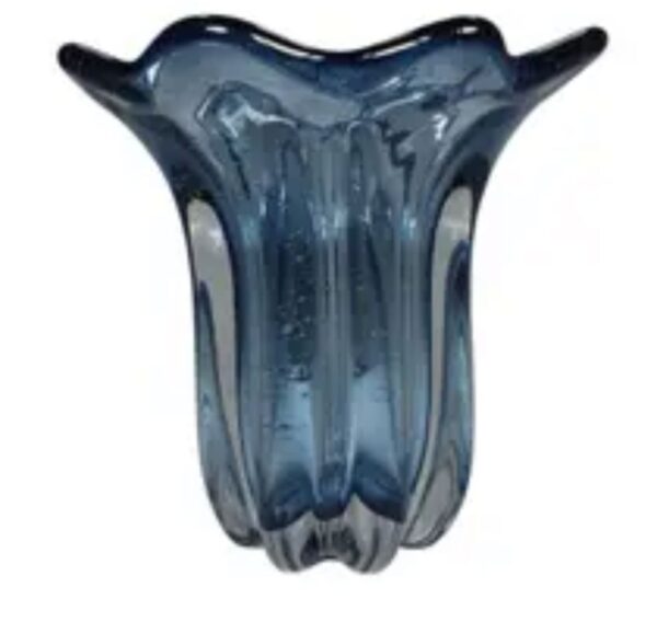 VASO DE VIDRO ITALY AZUL(MURANO)
