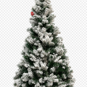 Árvore de Natal Nevada com Plaquinha Redonda
